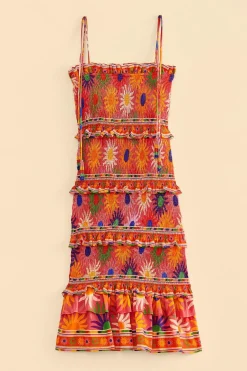 FARM Rio Coral Summer Sun Mini Dress