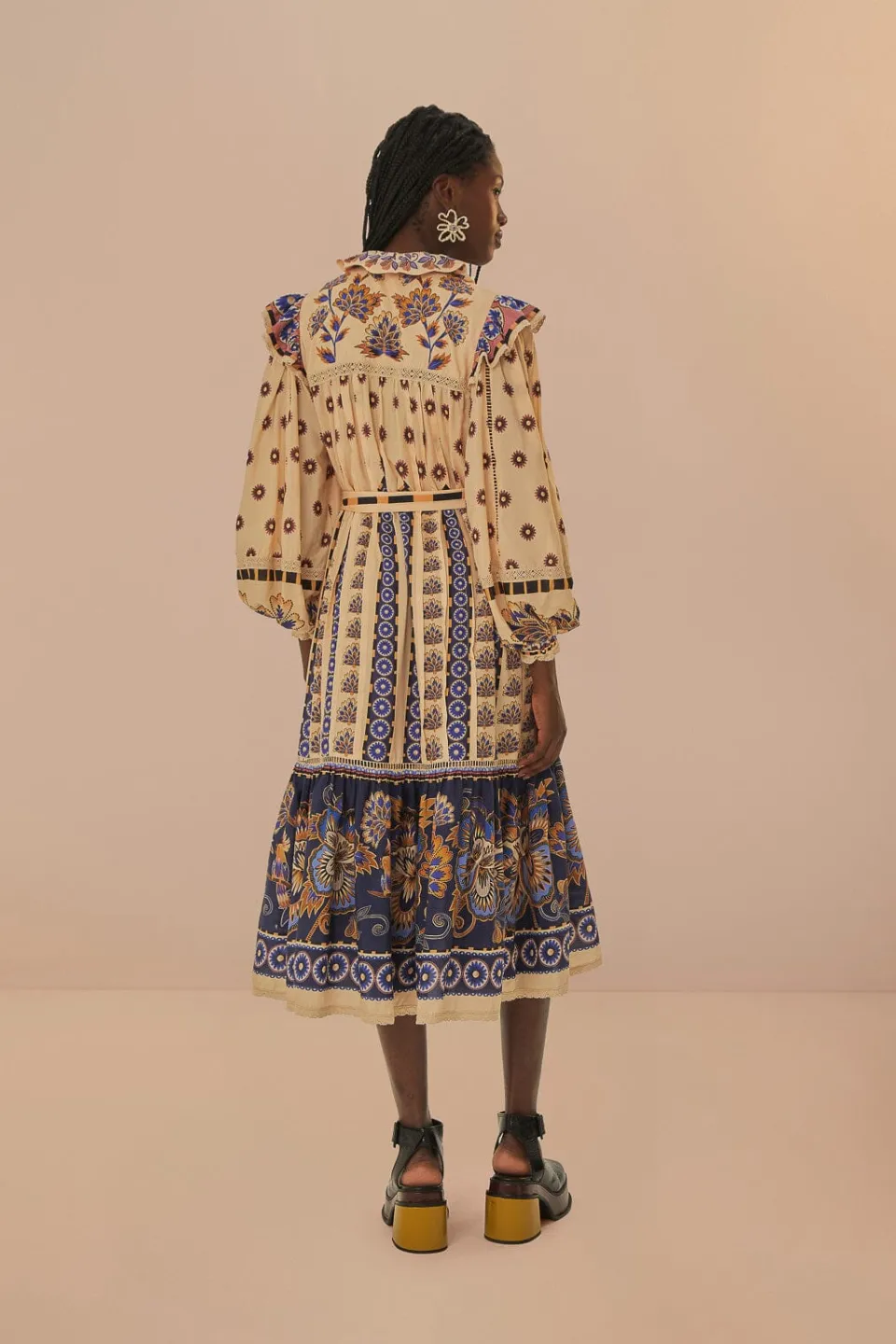 FARM Rio Cream Ainika Maxi Floral Midi Dress Discount