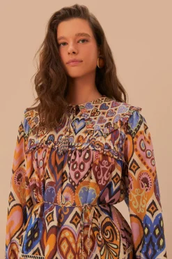 FARM Rio Cream Hearts Ikat Blouse Discount