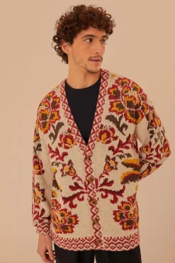 FARM Rio Cream Toucans Scarf Knit Cardigan Online