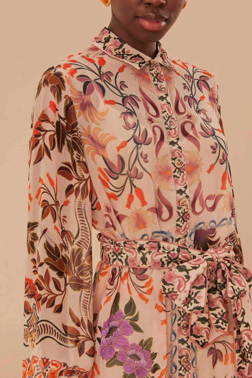 FARM Rio Cream Winter Garden Mini Dress Clearance