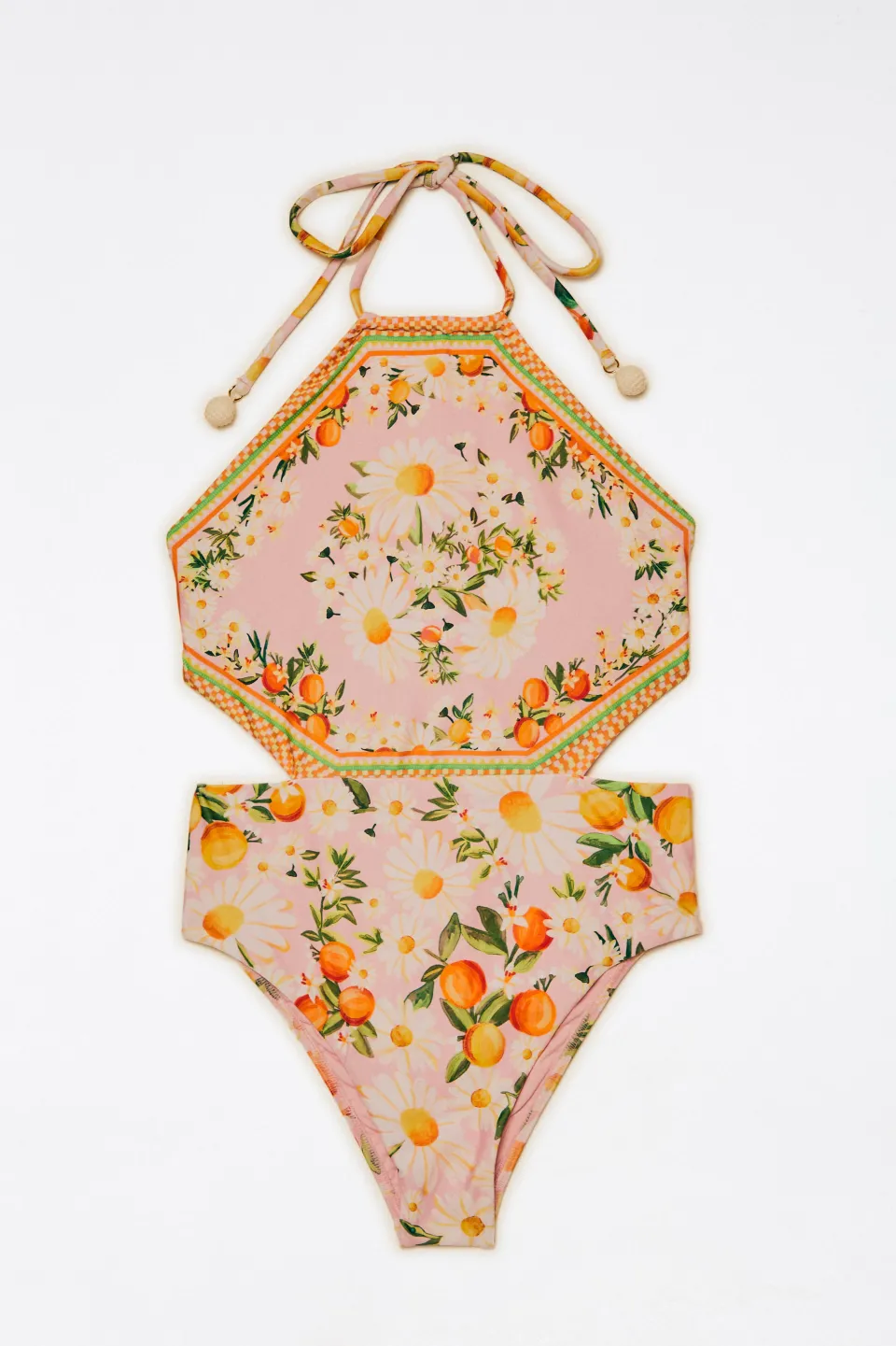 FARM Rio Cut Out One Piece Swimsuit | Tangerine Dream Print Clearance