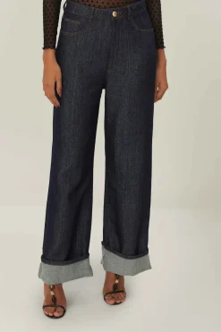 FARM Rio Denim Shine Wide Pants High Waist Online