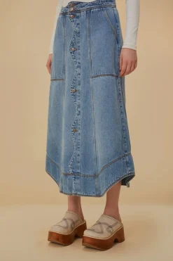 FARM Rio Denim Wave Skirt Best