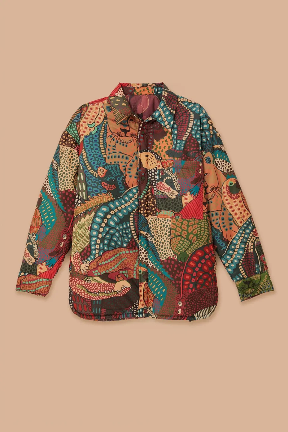 FARM Rio Elephants Reversible Puffer Shirt Discount