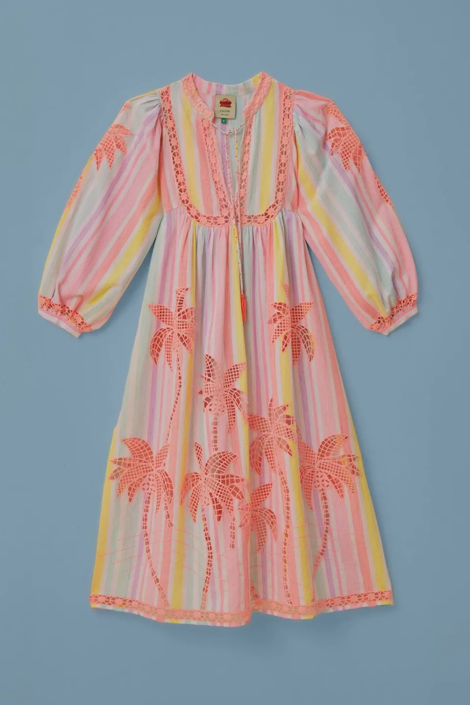 FARM Rio Embroidered Coconut Richelieu Cover-Up New