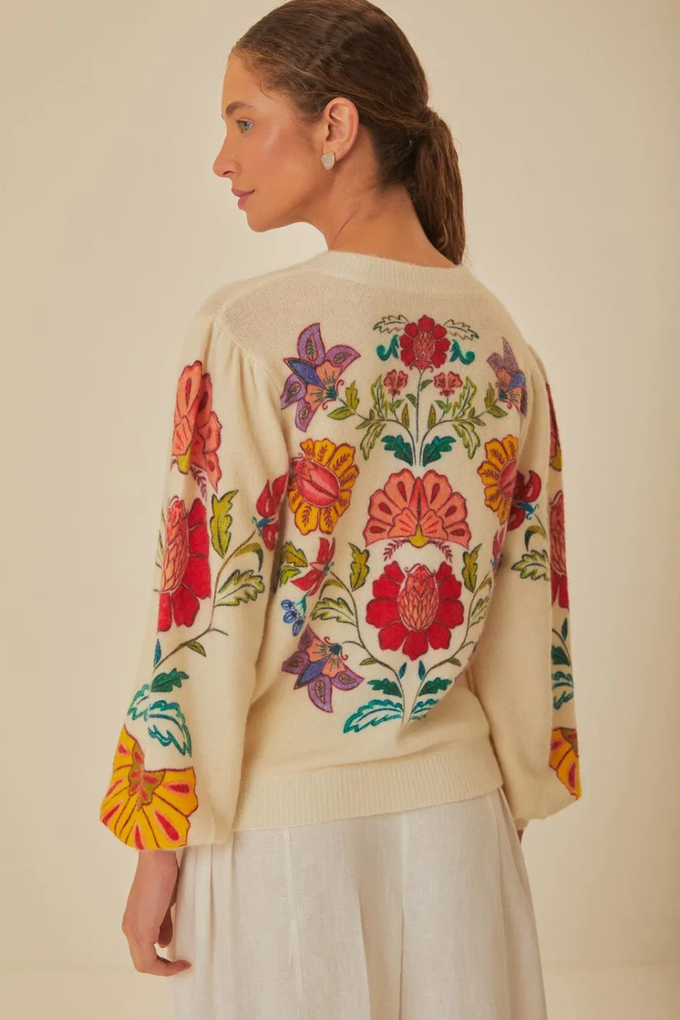 FARM Rio Floral Insects Knit Cardigan Hot