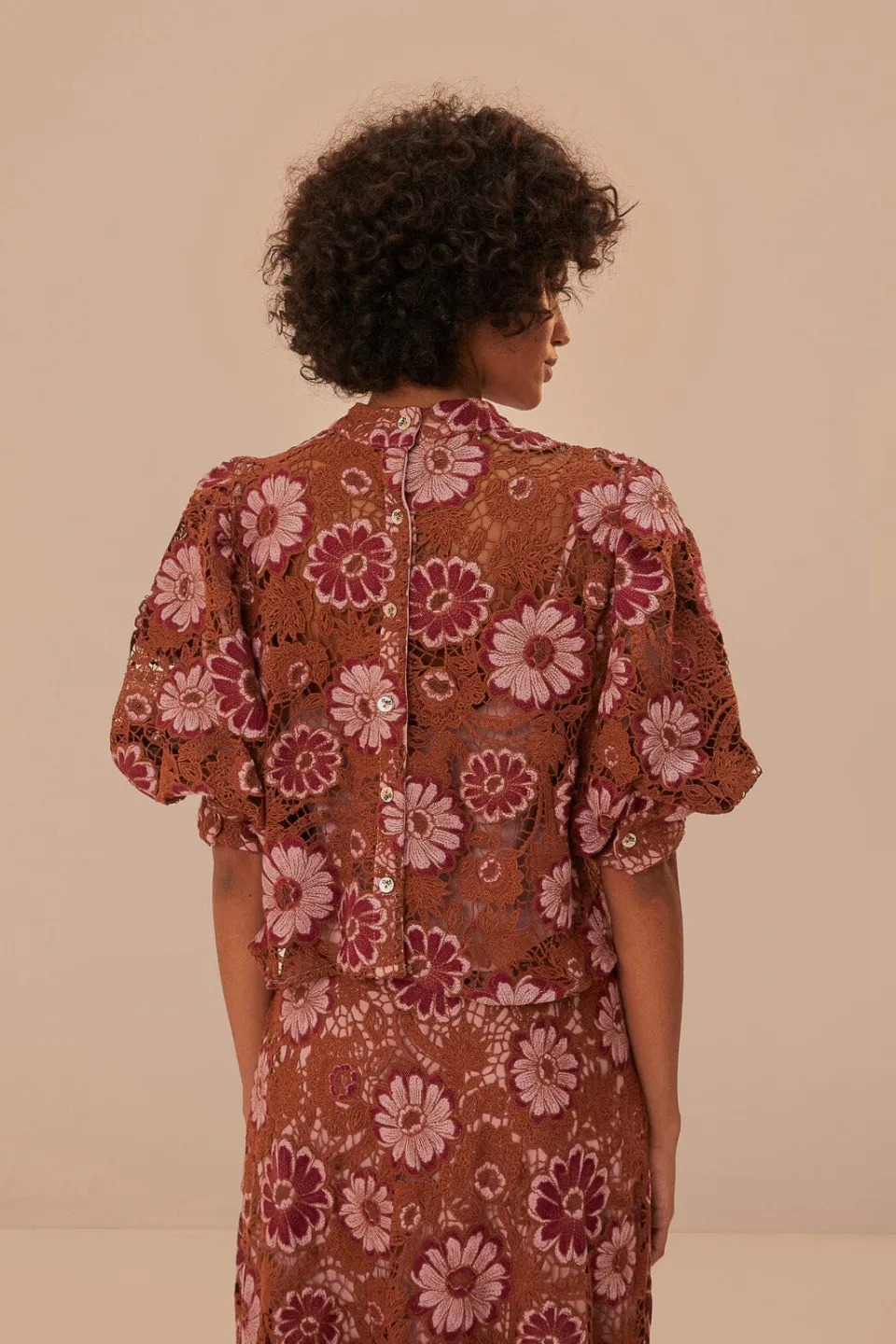 FARM Rio Gigi Tapestry Guipure Blouse Best
