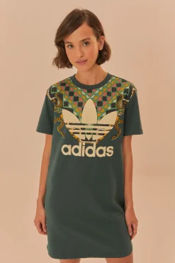 FARM Rio Green Adidas T-Shirt Dress Online