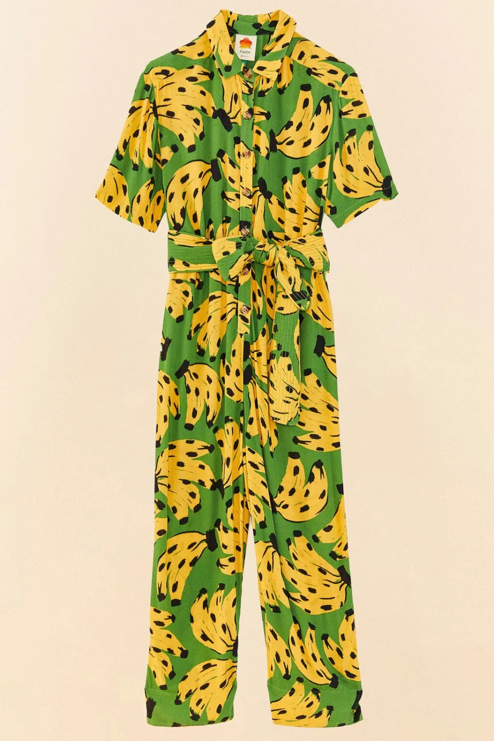 FARM Rio Green Bossa Banana Jumpsuit Sale