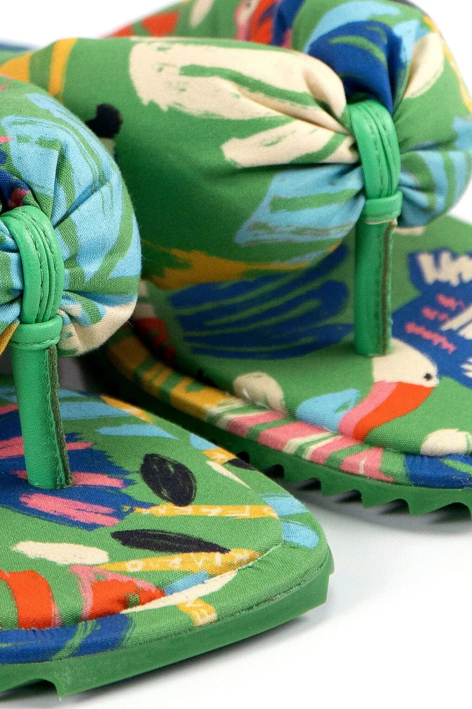 FARM Rio Green Forest Birds Puffy Flat Sandal Online
