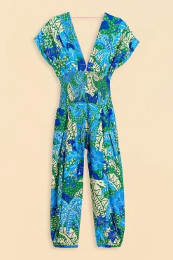 FARM Rio Green Jungle Panther Jumpsuit Hot