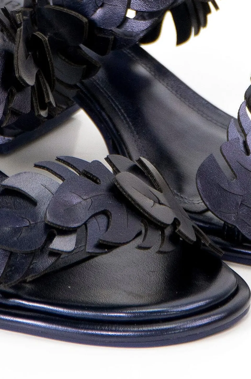 FARM Rio Green Monstera Mid Heel Sandal Clearance