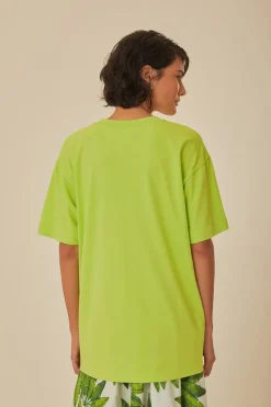 FARM Rio Green Sounds Like Brasil Organic Cotton T-Shirt Clearance