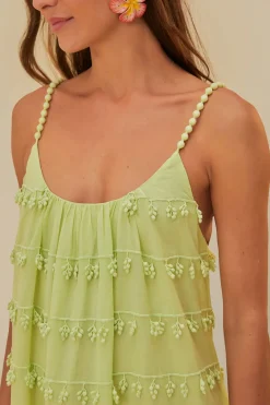 FARM Rio Green Trimmed Maxi Dress Outlet