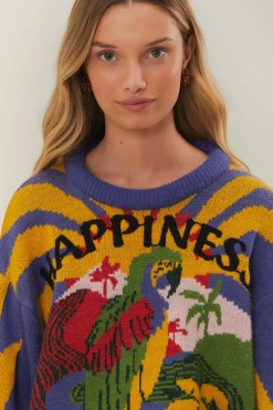 FARM Rio Happiness Sweater New