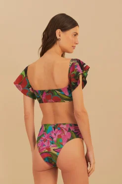 FARM Rio Jardin De Reve Ruffle Bikini Top Clearance