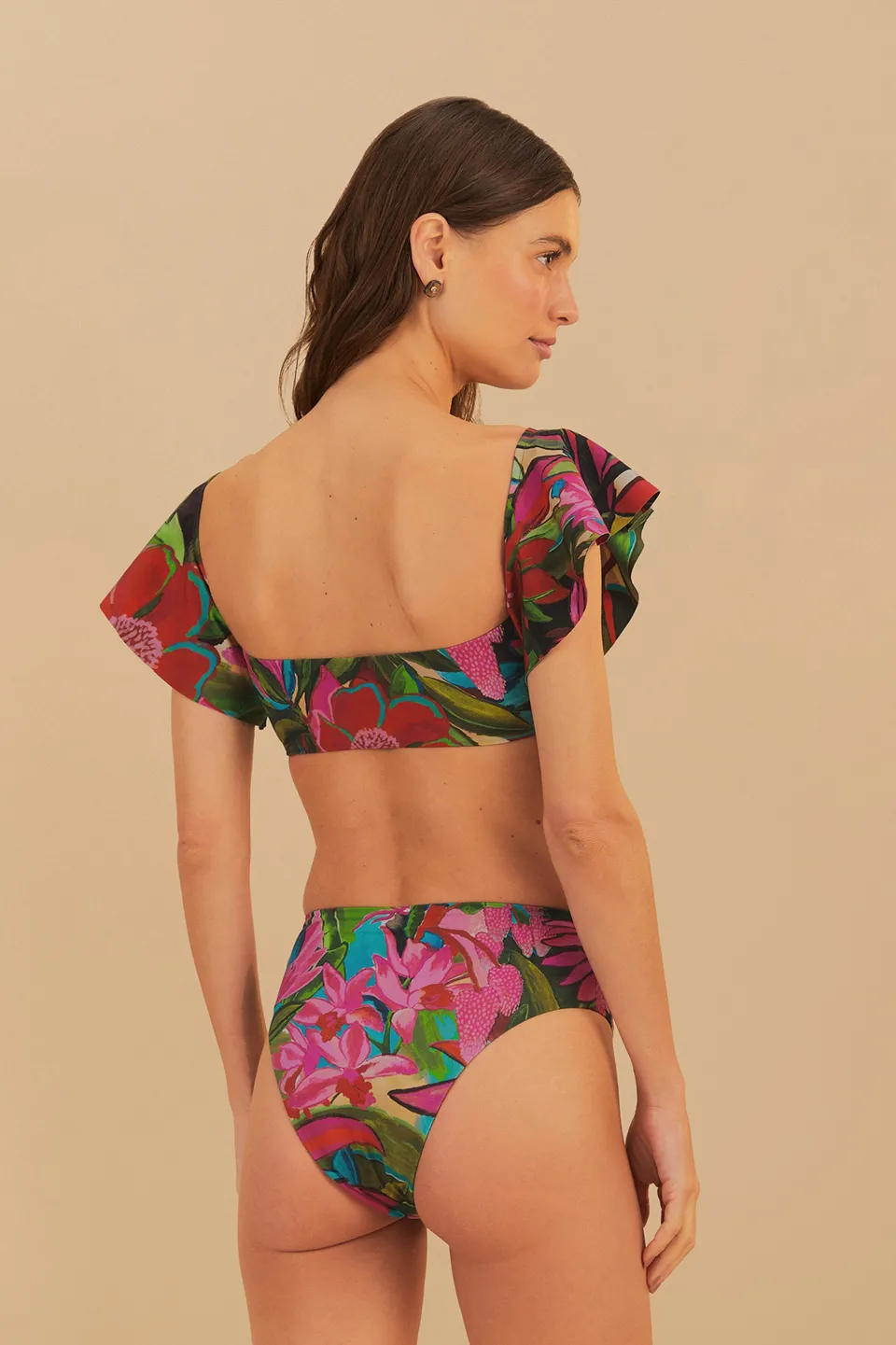 FARM Rio Jardin De Reve Ruffle Bikini Top Clearance