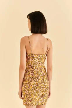 FARM Rio Light Pink Star Fruit Flower Mini Dress Clearance