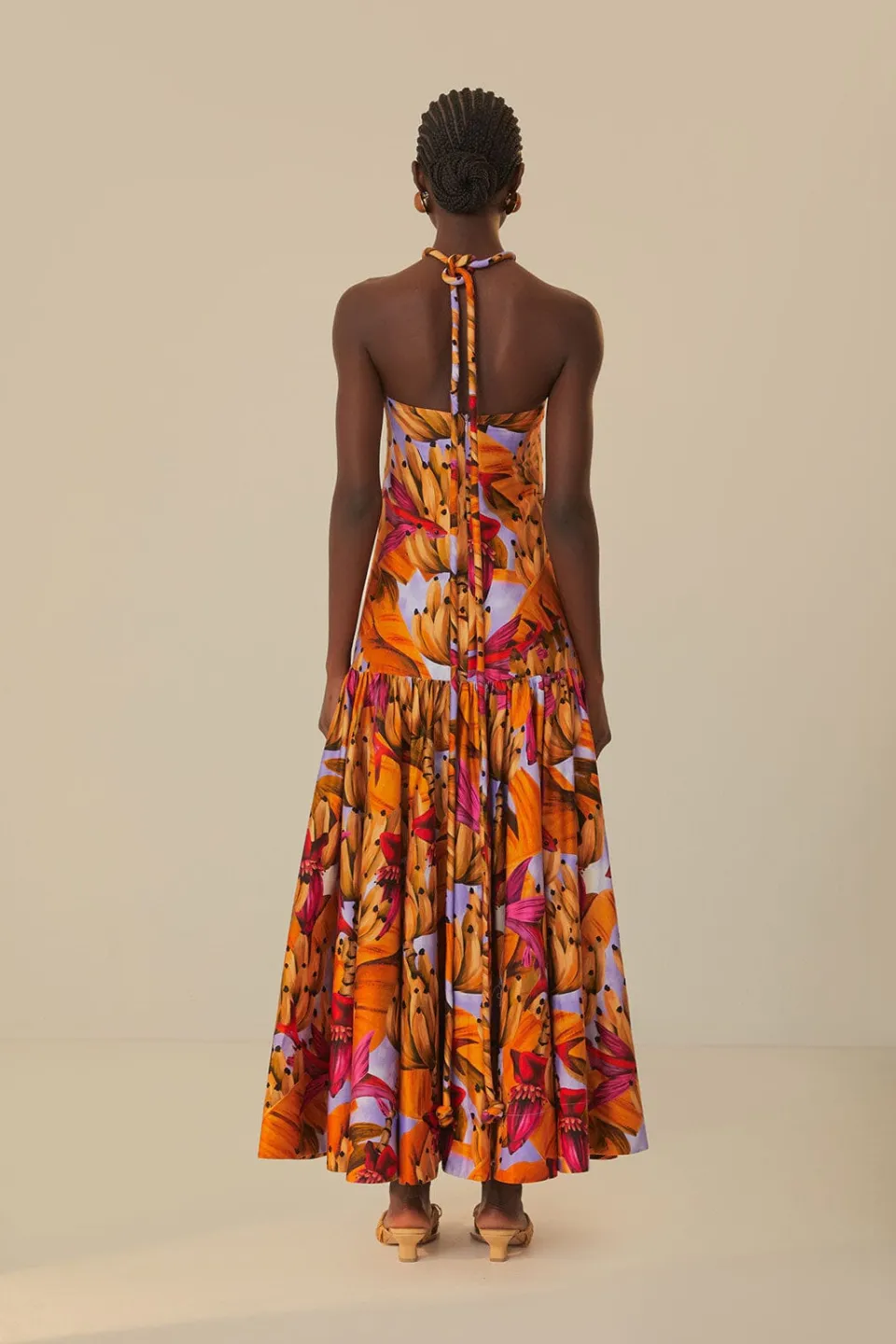 FARM Rio Lilac Banana Forest Organic Cotton Maxi Dress Sale