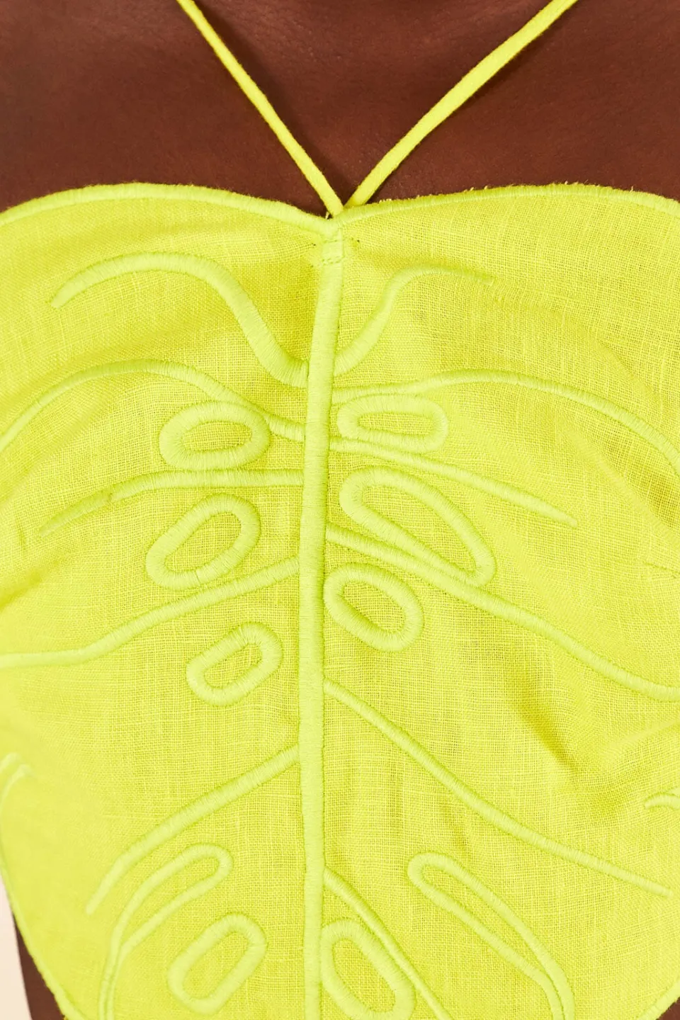 FARM Rio Lime Green Monstera Midi Dress Sale