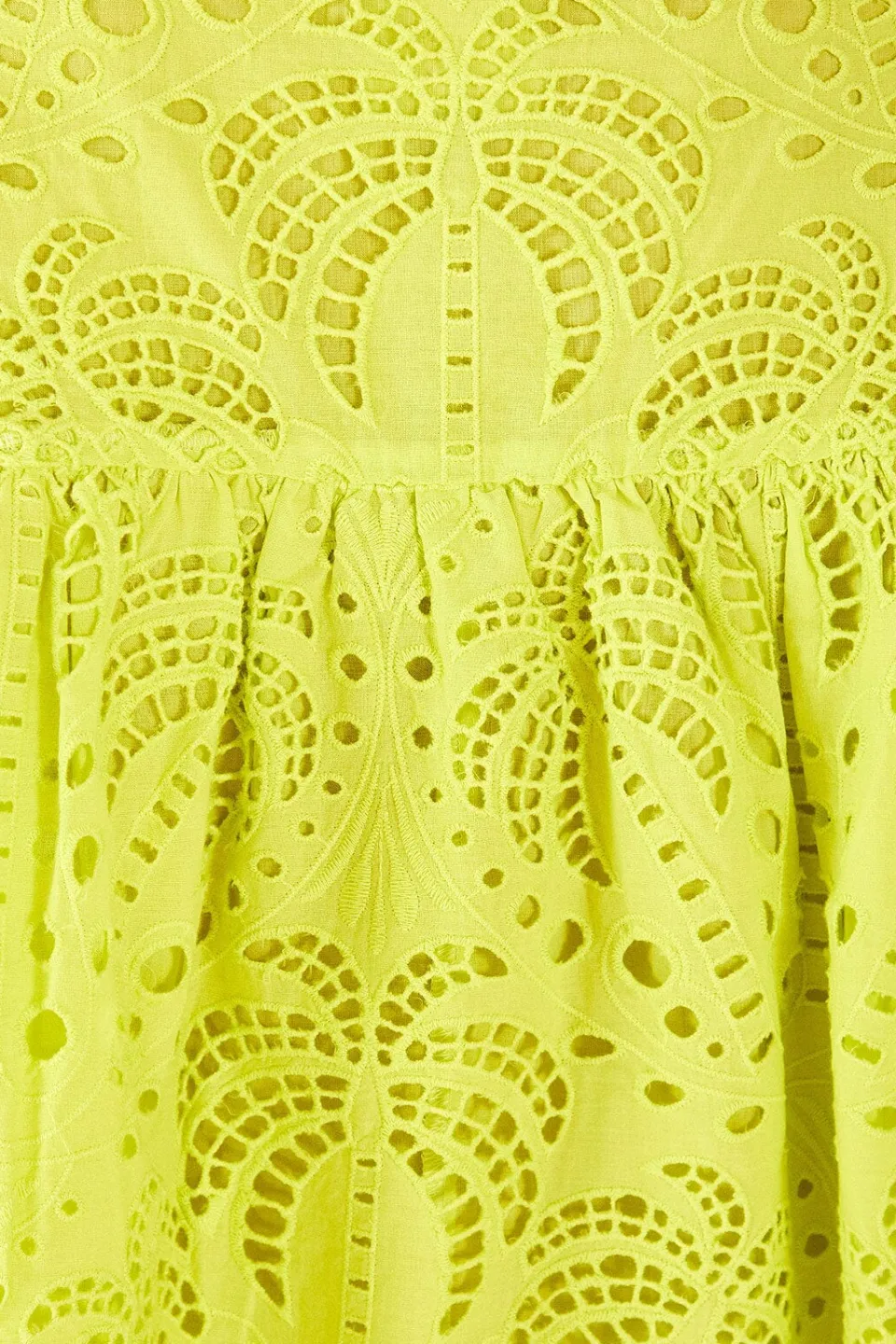 FARM Rio Lime Green Palm Tree Richelieu Blouse Sale