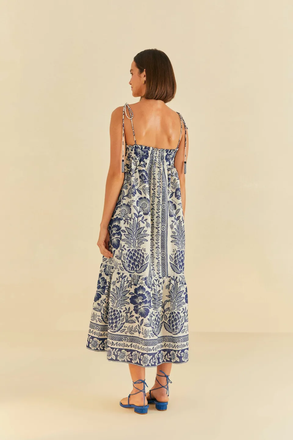 FARM Rio MAXI DRESS | Blue Pineapple Garden Print Best