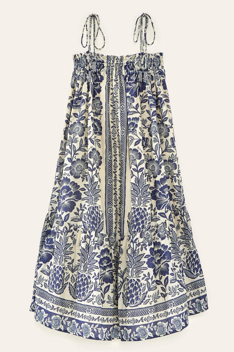 FARM Rio MAXI DRESS | Blue Pineapple Garden Print Best