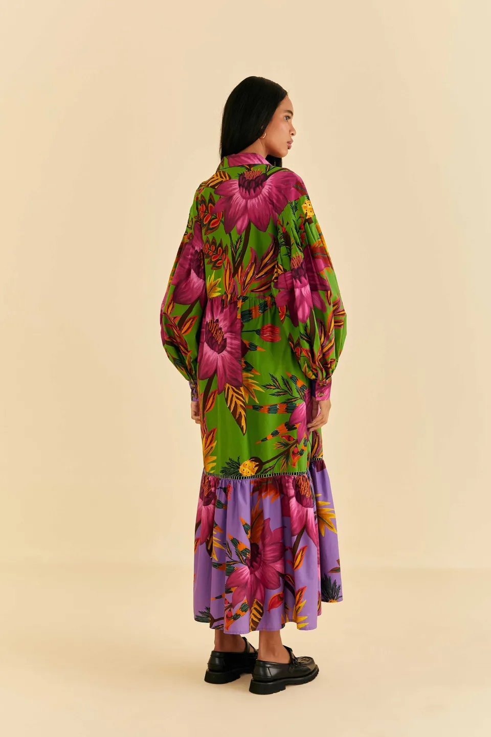 FARM Rio Maxi Flowers Organic Cotton Maxi Dress Outlet