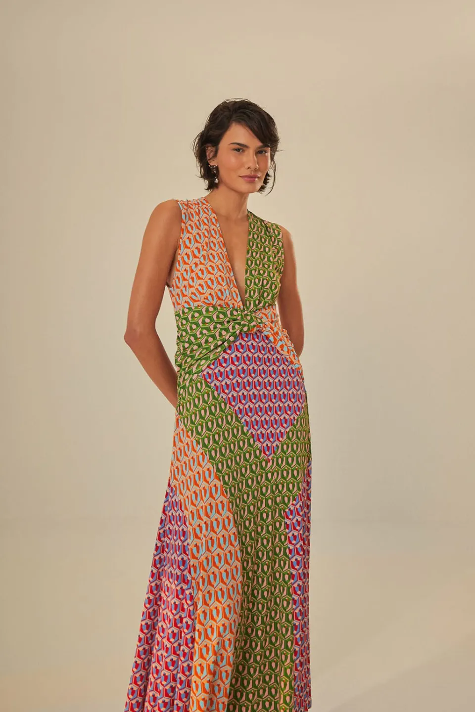 FARM Rio Mixed Cashew Knot Maxi Dress Sale
