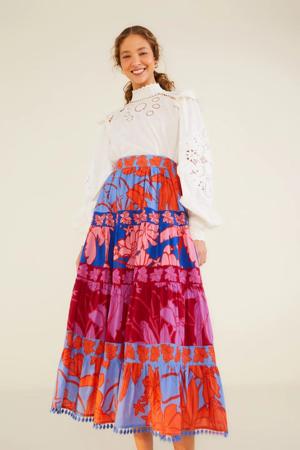 FARM Rio Mixed Living Nature Skirt New