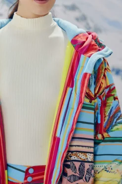 FARM Rio Mixed Scarves Ski Puffer Jacket