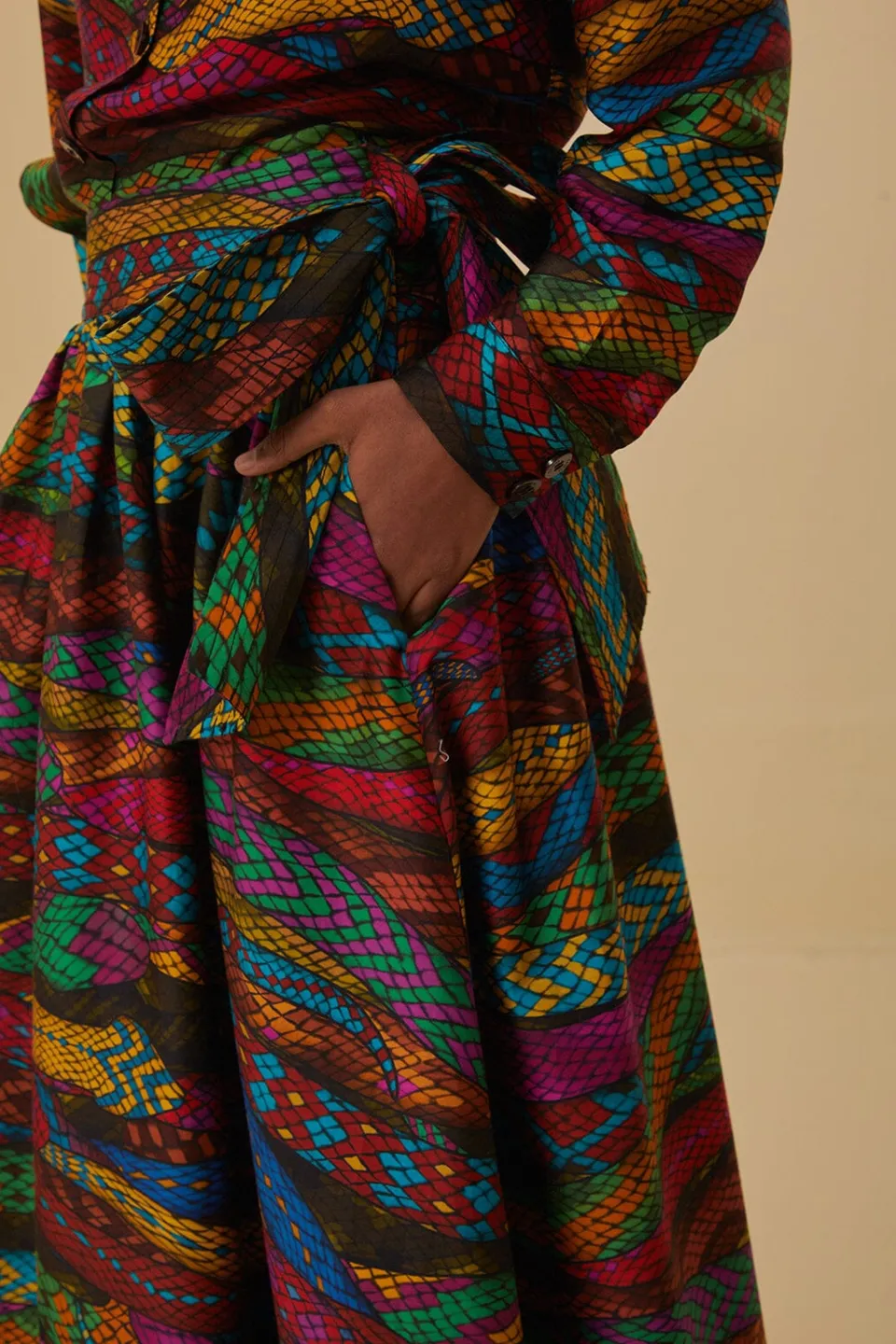 FARM Rio Multicolor Mirage Midi Skirt Sale