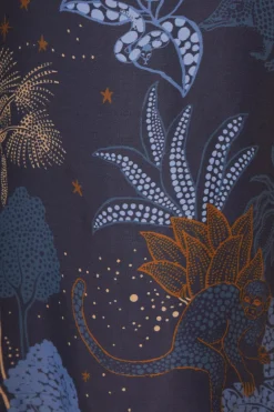 FARM Rio Navy Blue Night Jungle Flare Pants Outlet