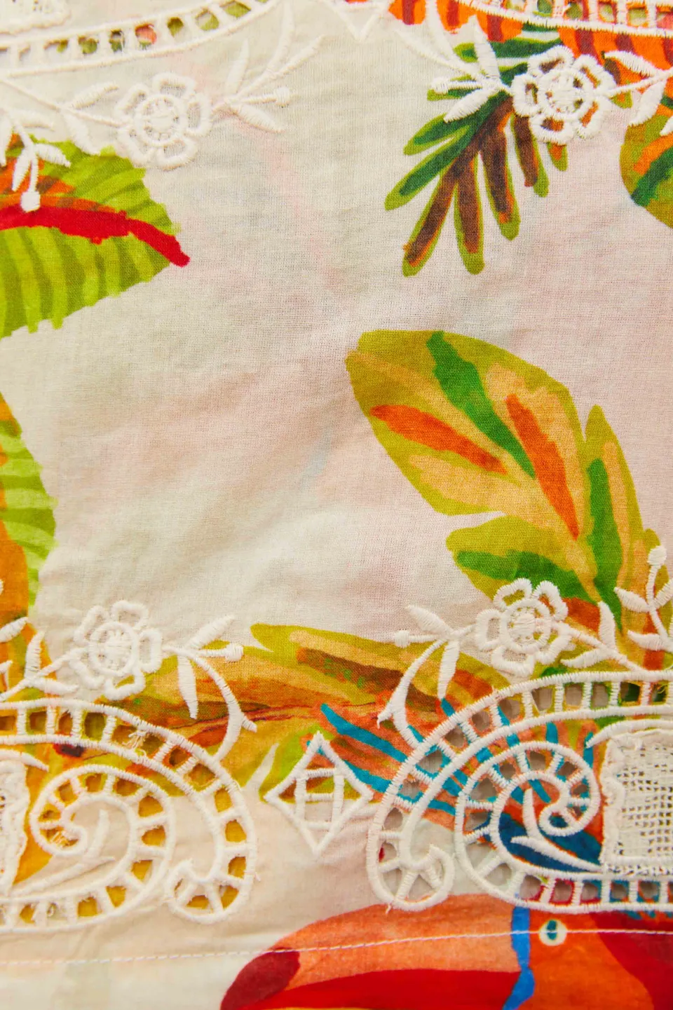 FARM Rio OFF WHITE BLOUSE | Forest Birds Print New