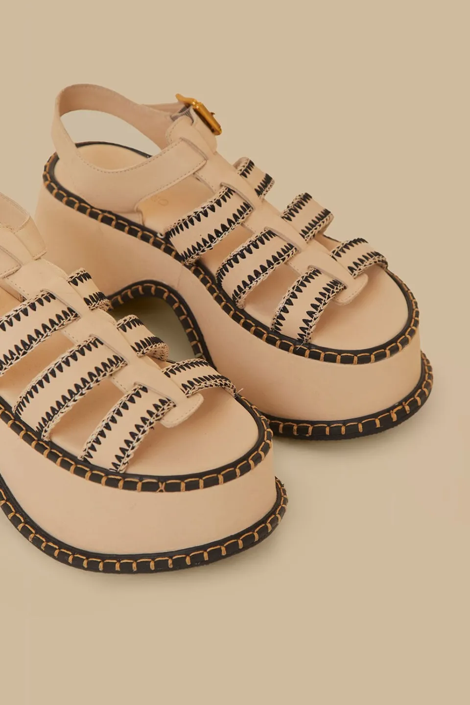FARM Rio Off-White Artisanal Fisherman Platform Sandal Online