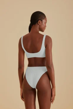 FARM Rio Off-White Banana Matelasse Bikini Top Clearance