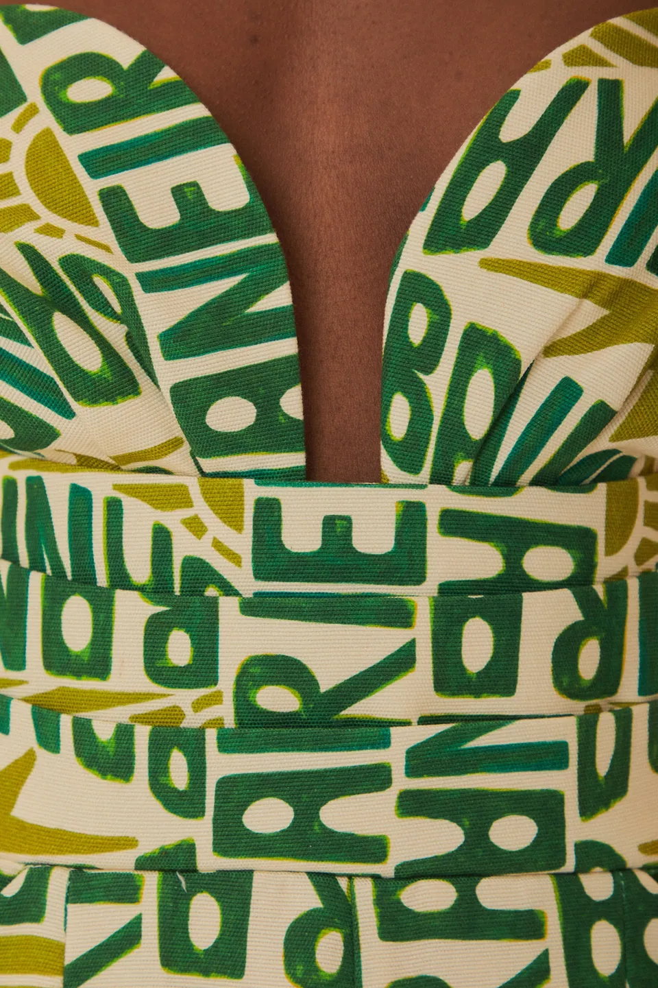 FARM Rio Off-White Banana Typography Strapless Jumpsuit Sale