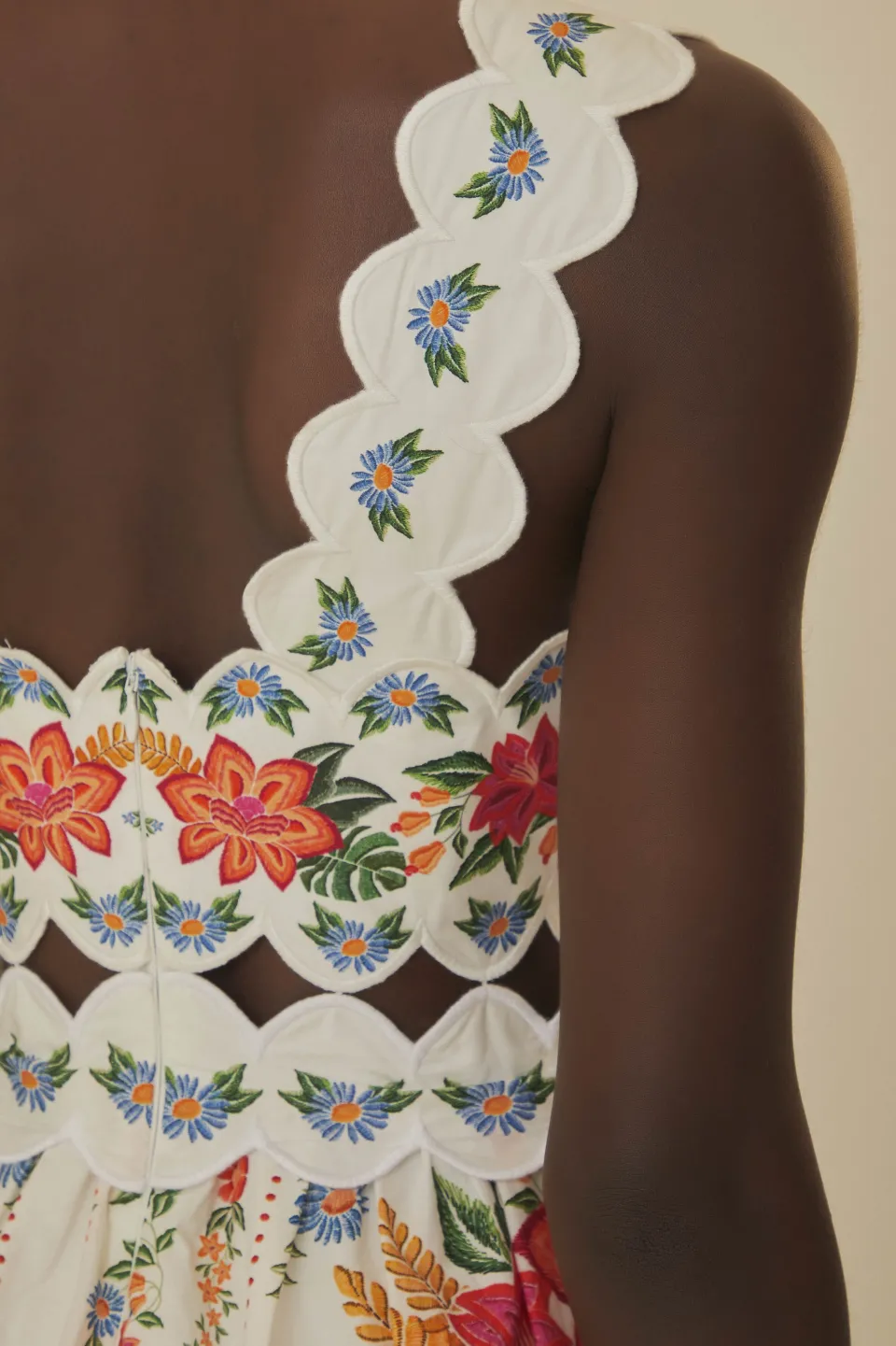 FARM Rio Off-White Bloom Garden Maxi Dress New