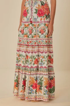 FARM Rio Off-White Bloom Garden Maxi Skirt Best