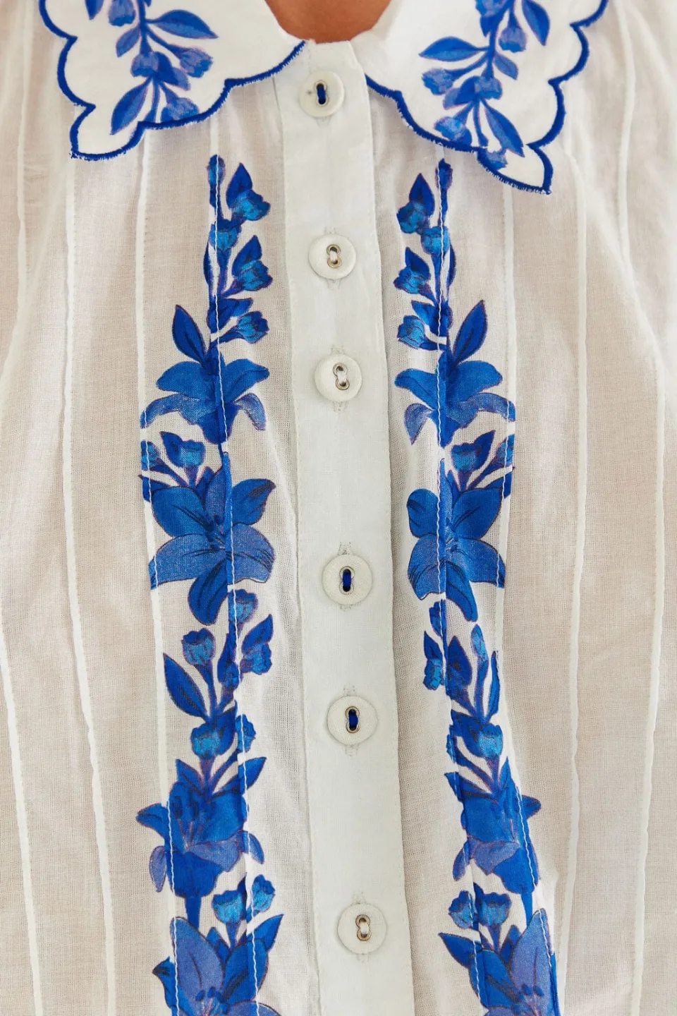 FARM Rio Off-White Blue Yard Blouse Sale