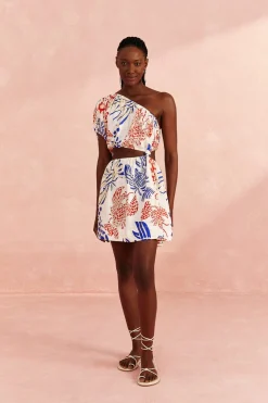 FARM Rio Off-White Mixed Lobsters Mini Dress Hot