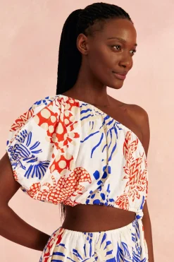 FARM Rio Off-White Mixed Lobsters Mini Dress Hot