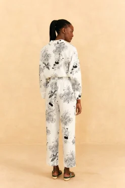 FARM Rio Off-White Moto Love Pants Best