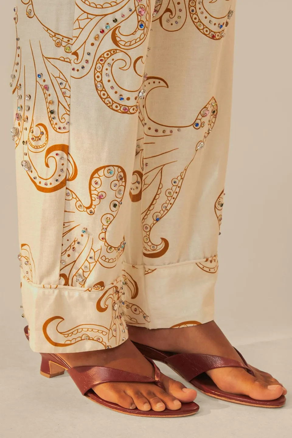 FARM Rio Off-White Octopus Fun Euroflax™ Premium Linen Pants Online