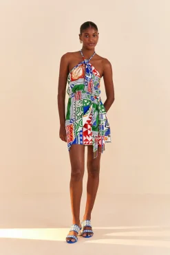 FARM Rio Off-White Pitta Colors Mini Dress Sale