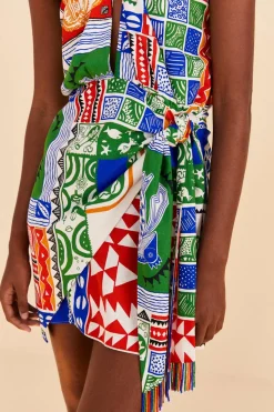 FARM Rio Off-White Pitta Colors Mini Dress Sale