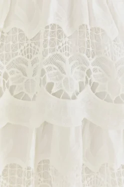 FARM Rio Off-White Richelieu Midi Dress Discount