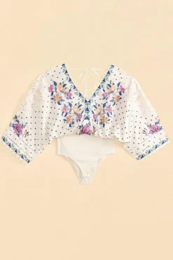 FARM Rio Off-White Romantic Bandanas Bodysuit Best