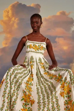 FARM Rio Off-White Tropical Lightness Sleeveless Maxi Dress Best